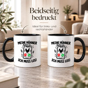 Herzbotschaft Kaffeetasse Meine Hühner rufen an ich muss los Tasse Geschenk