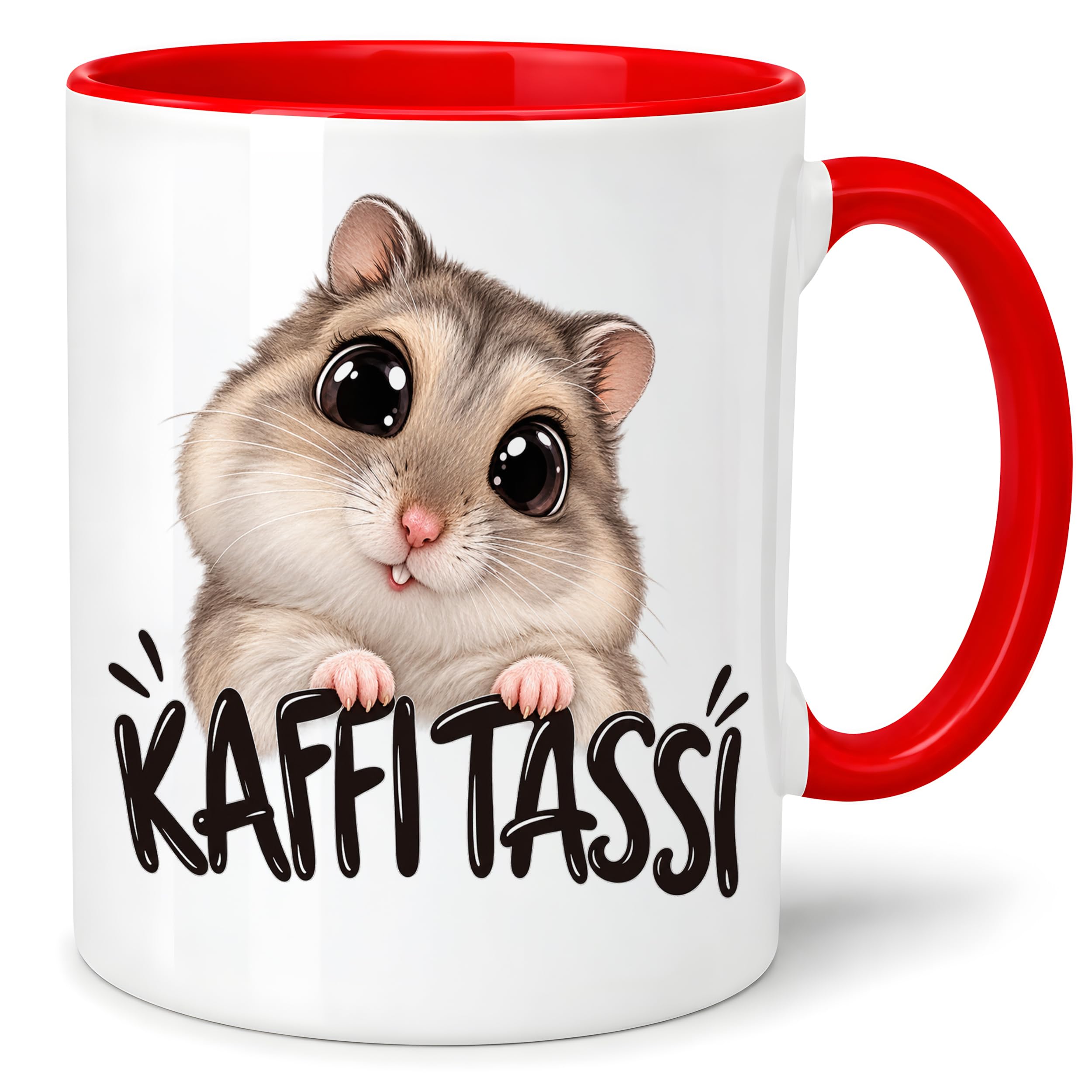 Herzbotschaft Kaffeetasse für Hamster Fans mit lustigem Spruch Kaffi Tassi