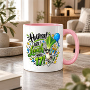 Herzbotschaft Tasse 17. Geburtstag – Kaffeetasse Geschenk für Jungen Mann