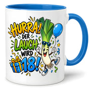Herzbotschaft 18. Geburtstag Tasse Geburtstagsgeschenk für jungen Mann