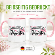 Herzbotschaft Tasse für beste Freundin Kaffeetasse Unbiologische Schwester