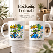 Herzbotschaft 18. Geburtstag Tasse Geburtstagsgeschenk für jungen Mann