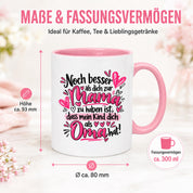 Herzbotschaft Tasse Geschenk Beste Oma der Welt Kaffeetasse
