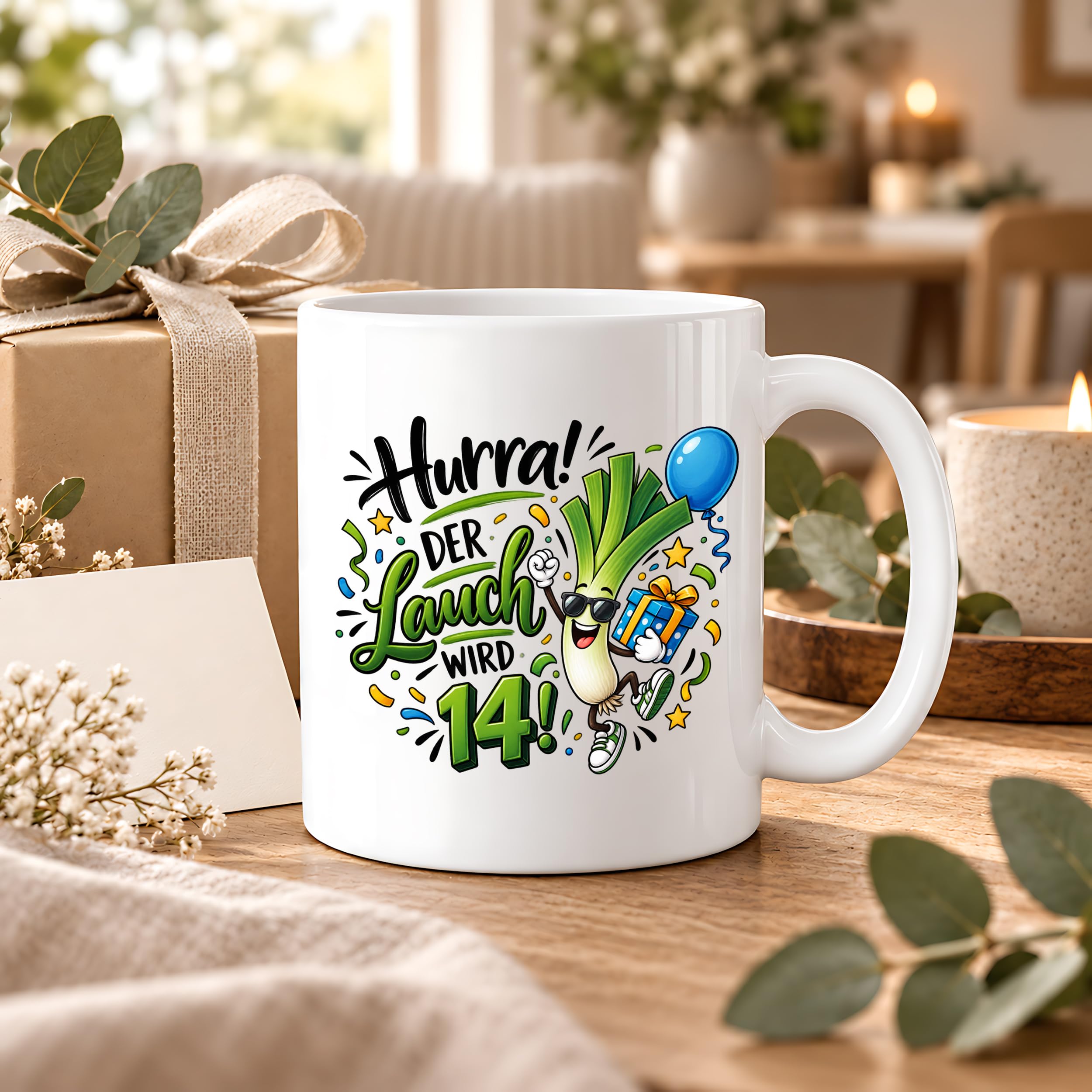 Herzbotschaft 14. Geburtstag Tasse Geburtstagsgeschenk Tasse für Teenager