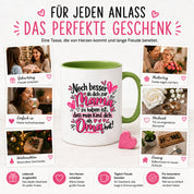 Herzbotschaft Tasse Geschenk Beste Oma der Welt Kaffeetasse