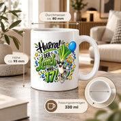Herzbotschaft Tasse 17. Geburtstag – Kaffeetasse Geschenk für Jungen Mann