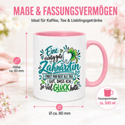 Herzbotschaft Zahnärztin Tasse Danke Kaffeetasse Geschenk in Zahnarztpraxis