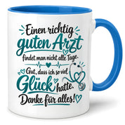 Herzbotschaft Tasse Kaffeetasse für Ärzte - Danke Geschenk für guten Arzt