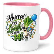 Herzbotschaft 14. Geburtstag Tasse Geburtstagsgeschenk Tasse für Teenager