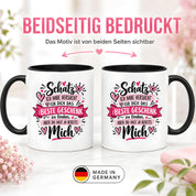 Herzbotschaft Tasse Schatz mit Spruch Das perfekte Geschenk Partner