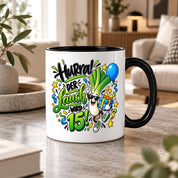 Herzbotschaft Tasse 15. Geburtstag Teetasse Geburtstagsgeschenk für Jungen