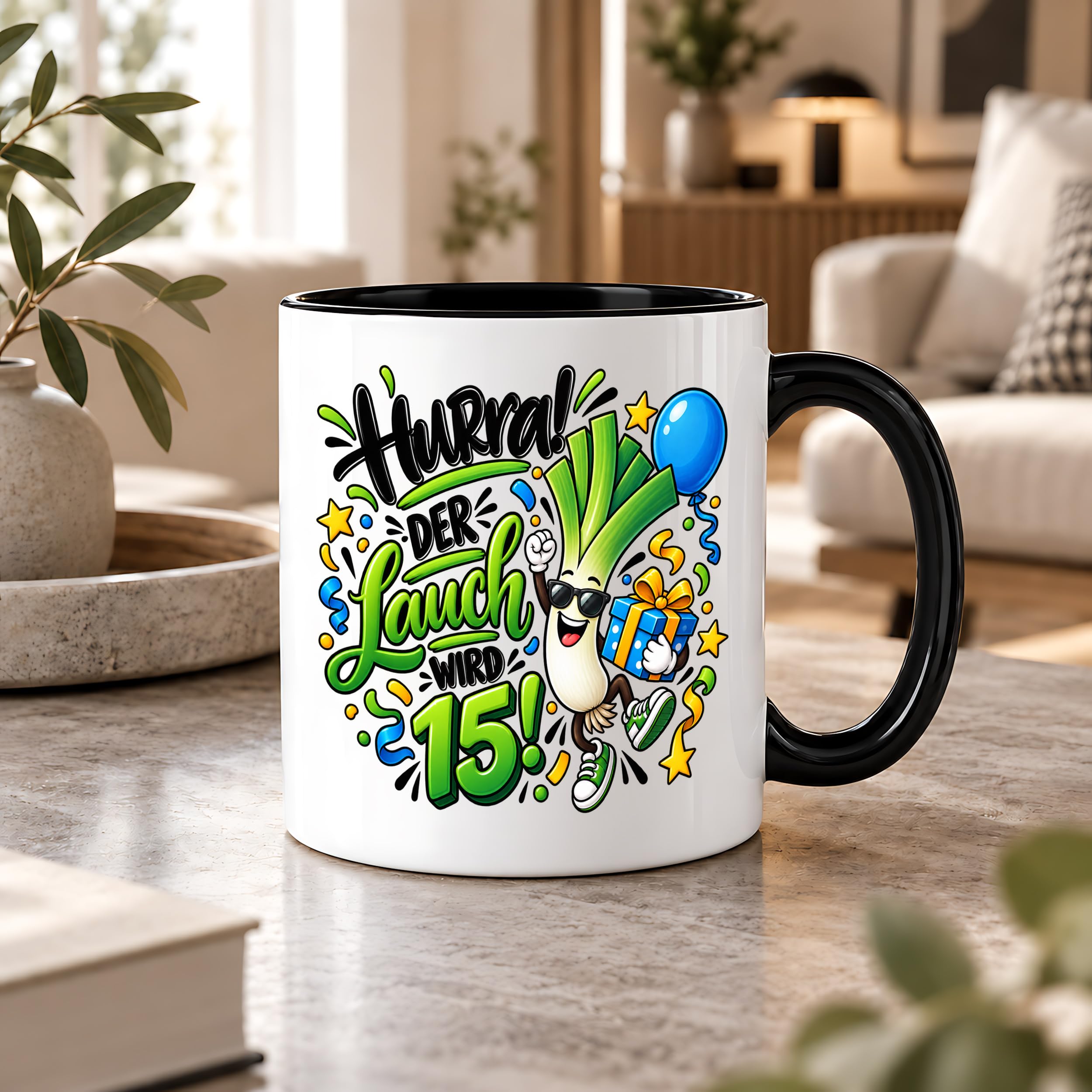 Herzbotschaft Tasse 15. Geburtstag Teetasse Geburtstagsgeschenk für Jungen