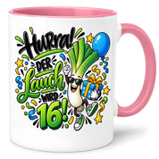 Herzbotschaft Tasse 16. Geburtstag – Kaffeetasse Geschenk für Jungen Mann