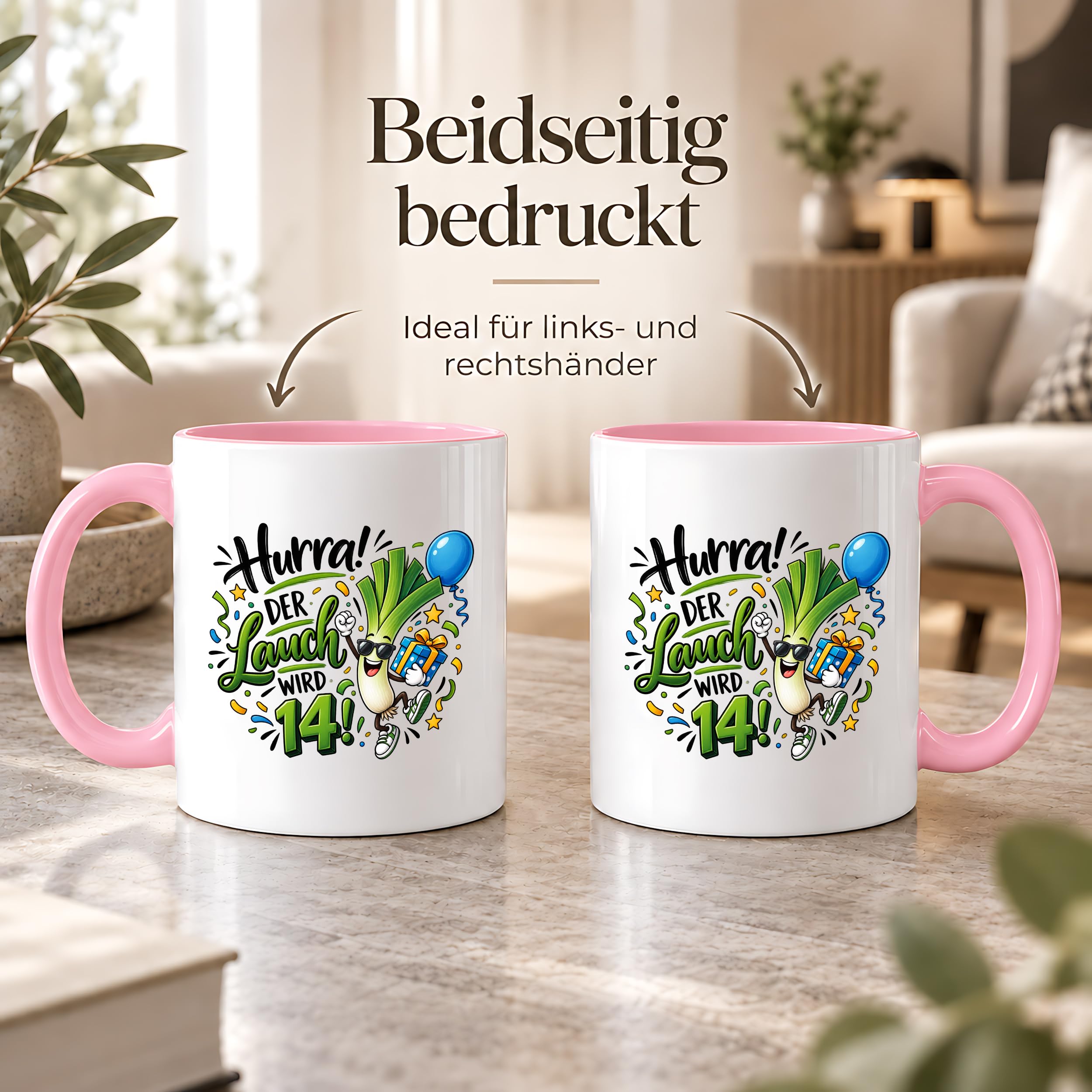 Herzbotschaft 14. Geburtstag Tasse Geburtstagsgeschenk Tasse für Teenager