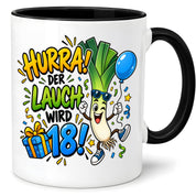 Herzbotschaft 18. Geburtstag Tasse Geburtstagsgeschenk für jungen Mann