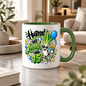 Herzbotschaft Tasse 15. Geburtstag Teetasse Geburtstagsgeschenk für Jungen