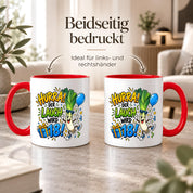 Herzbotschaft 18. Geburtstag Tasse Geburtstagsgeschenk für jungen Mann