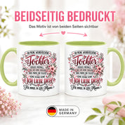 Herzbotschaft Tochter Tasse Geschenk von Mama Kaffeetasse hübsche Tochter