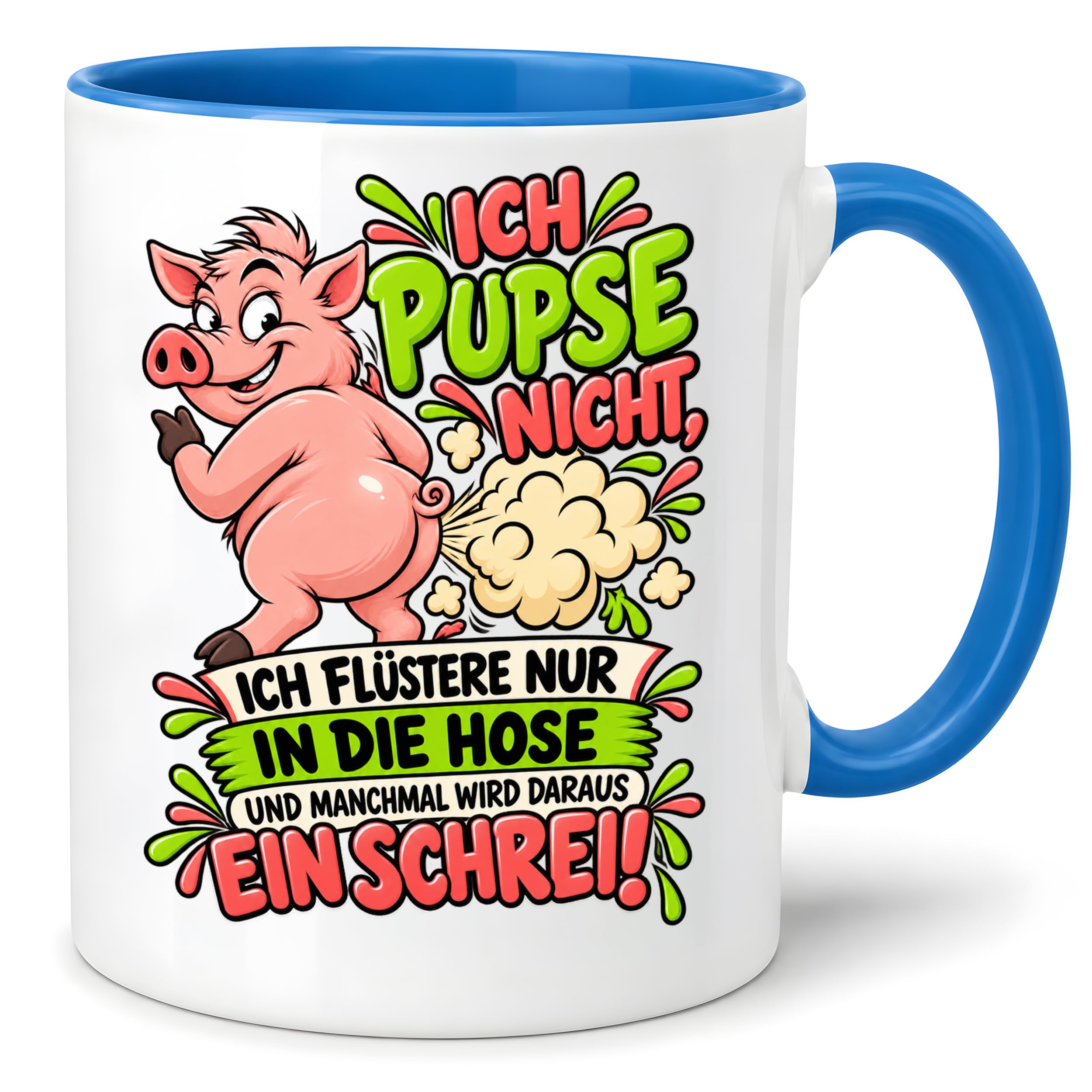Herzbotschaft Tasse Ich pupse nicht Lustige Spruch Kaffeetasse Geschenk