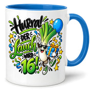 Herzbotschaft Tasse 16. Geburtstag – Kaffeetasse Geschenk für Jungen Mann