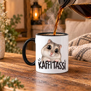 Herzbotschaft Kaffeetasse für Hamster Fans mit lustigem Spruch Kaffi Tassi