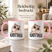 Herzbotschaft Kaffeetasse für Hamster Fans mit lustigem Spruch Kaffi Tassi