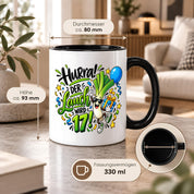 Herzbotschaft Tasse 17. Geburtstag – Kaffeetasse Geschenk für Jungen Mann