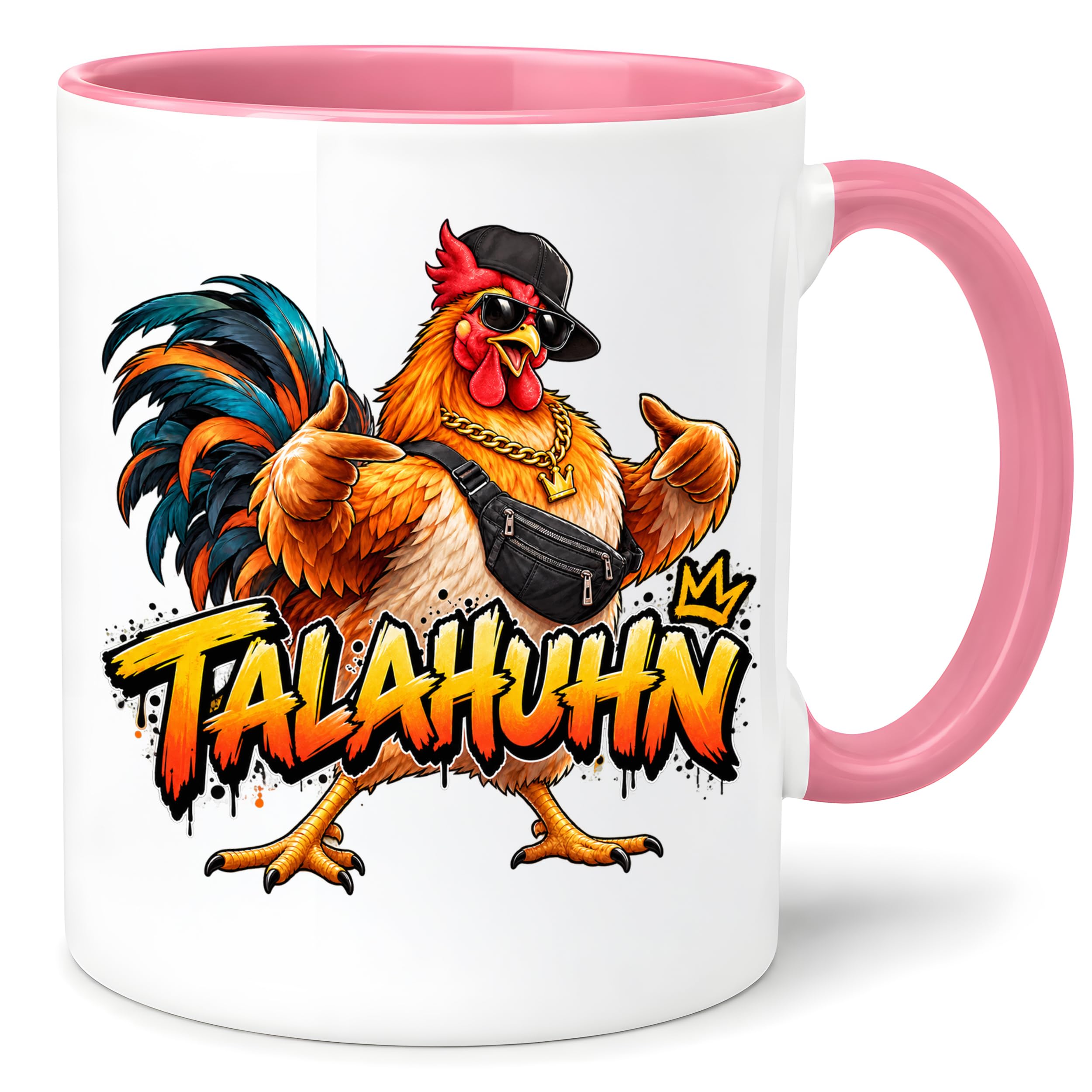 Herzbotschaft Tasse Talahuhn Hahn Lustige Kaffeetasse Tala Huhn Talahon