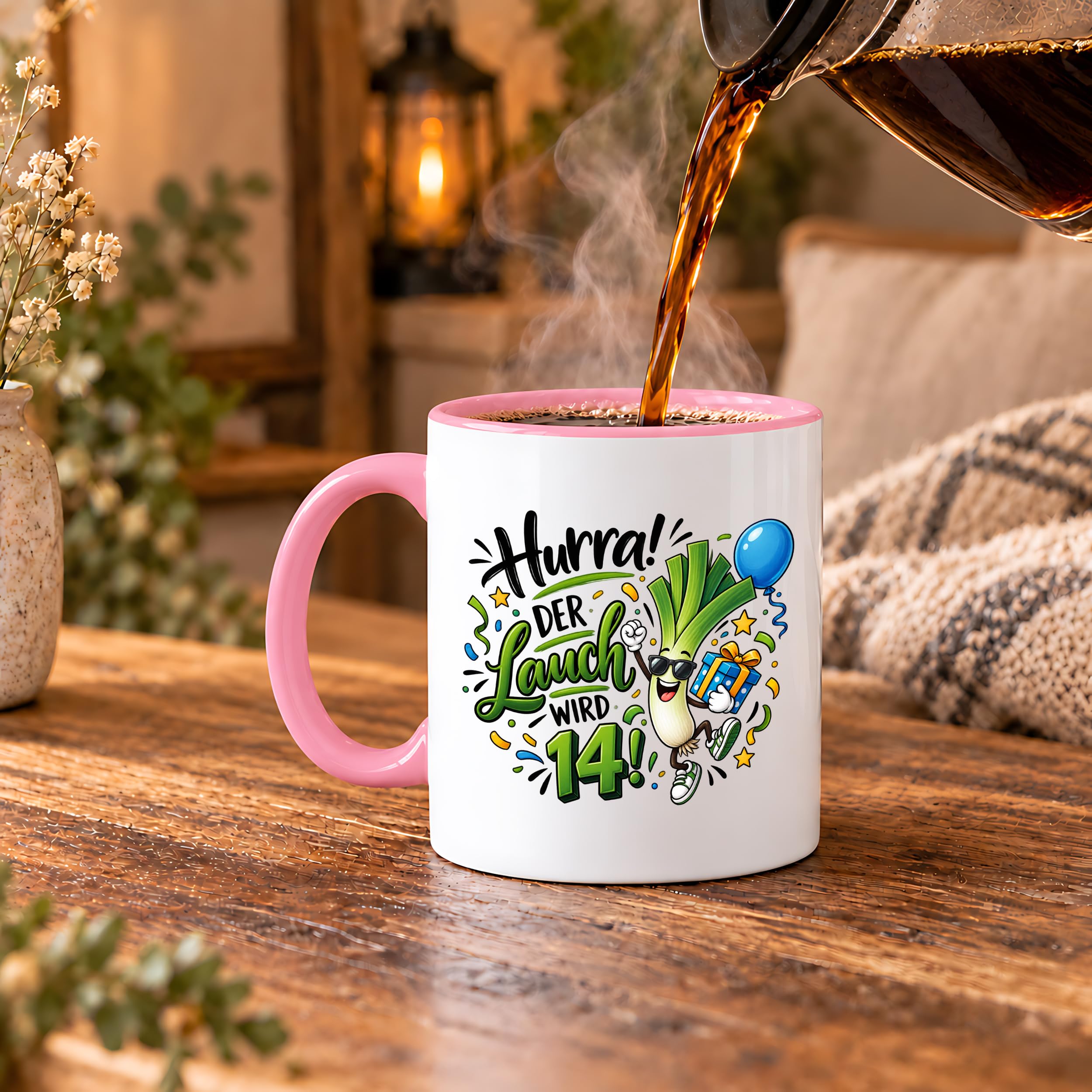 Herzbotschaft 14. Geburtstag Tasse Geburtstagsgeschenk Tasse für Teenager