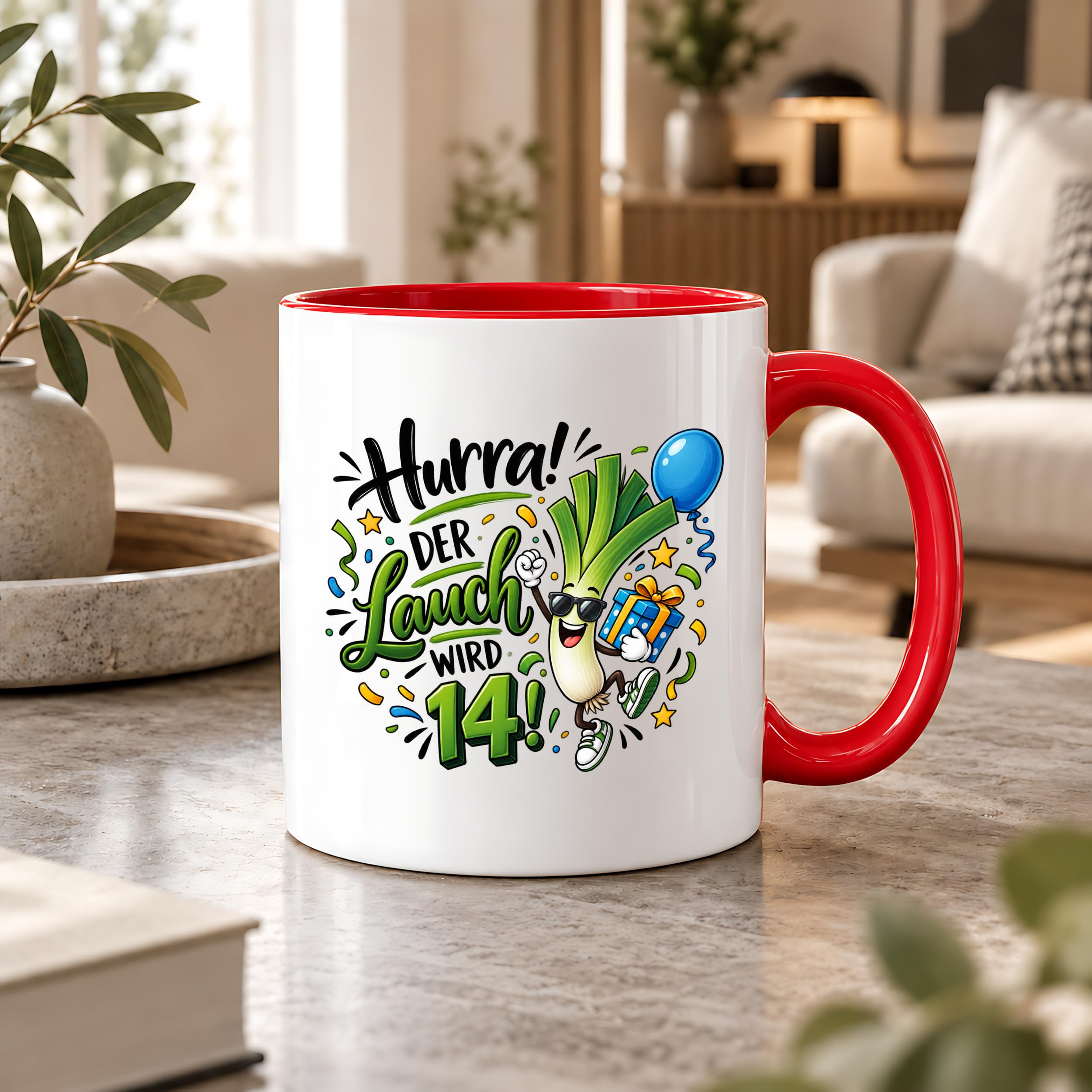 Herzbotschaft 14. Geburtstag Tasse Geburtstagsgeschenk Tasse für Teenager