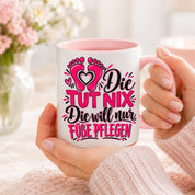 Herzbotschaft Tasse Fußpflege Kaffeetasse für Podologin mit lustigem Spruch