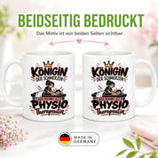 Herzbotschaft Tasse Physiotherapeutin Königin der Schmerzen Kaffeetasse