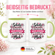 Herzbotschaft Tasse Schatz mit Spruch Das perfekte Geschenk Partner