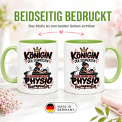 Herzbotschaft Tasse Physiotherapeutin Königin der Schmerzen Kaffeetasse