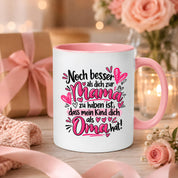 Herzbotschaft Tasse Geschenk Beste Oma der Welt Kaffeetasse