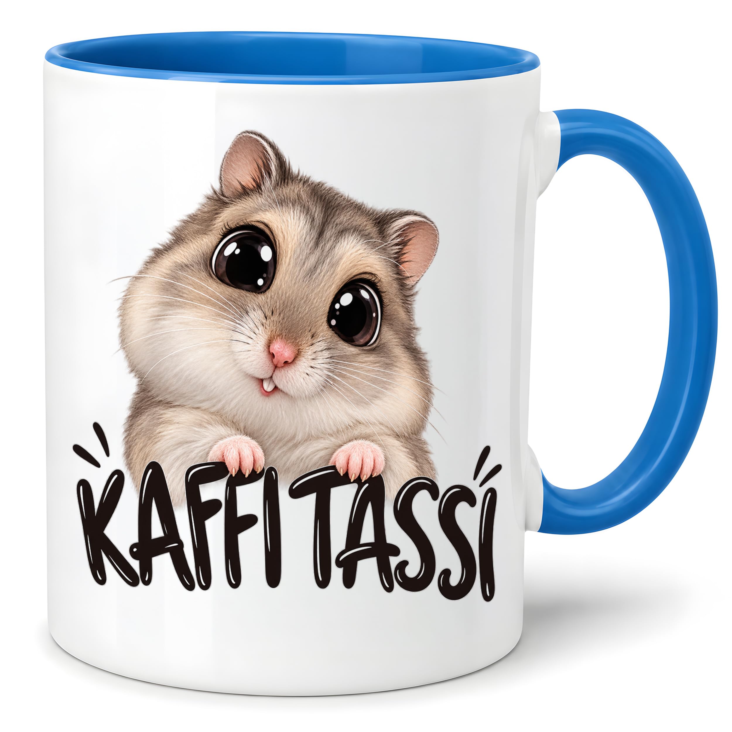 Herzbotschaft Kaffeetasse für Hamster Fans mit lustigem Spruch Kaffi Tassi