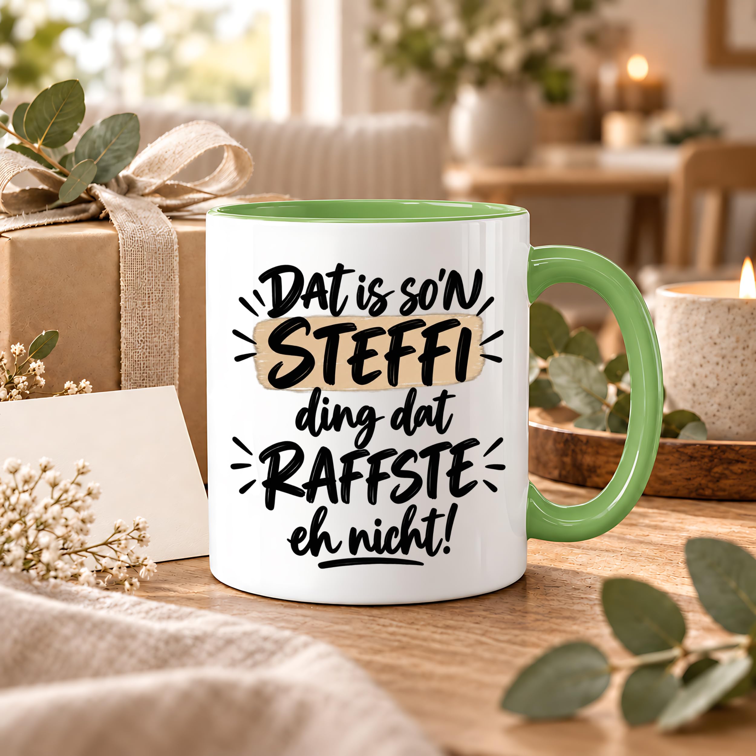 Herzbotschaft Tasse Steffi Dat is son Steffi Ding dat raffste eh nicht