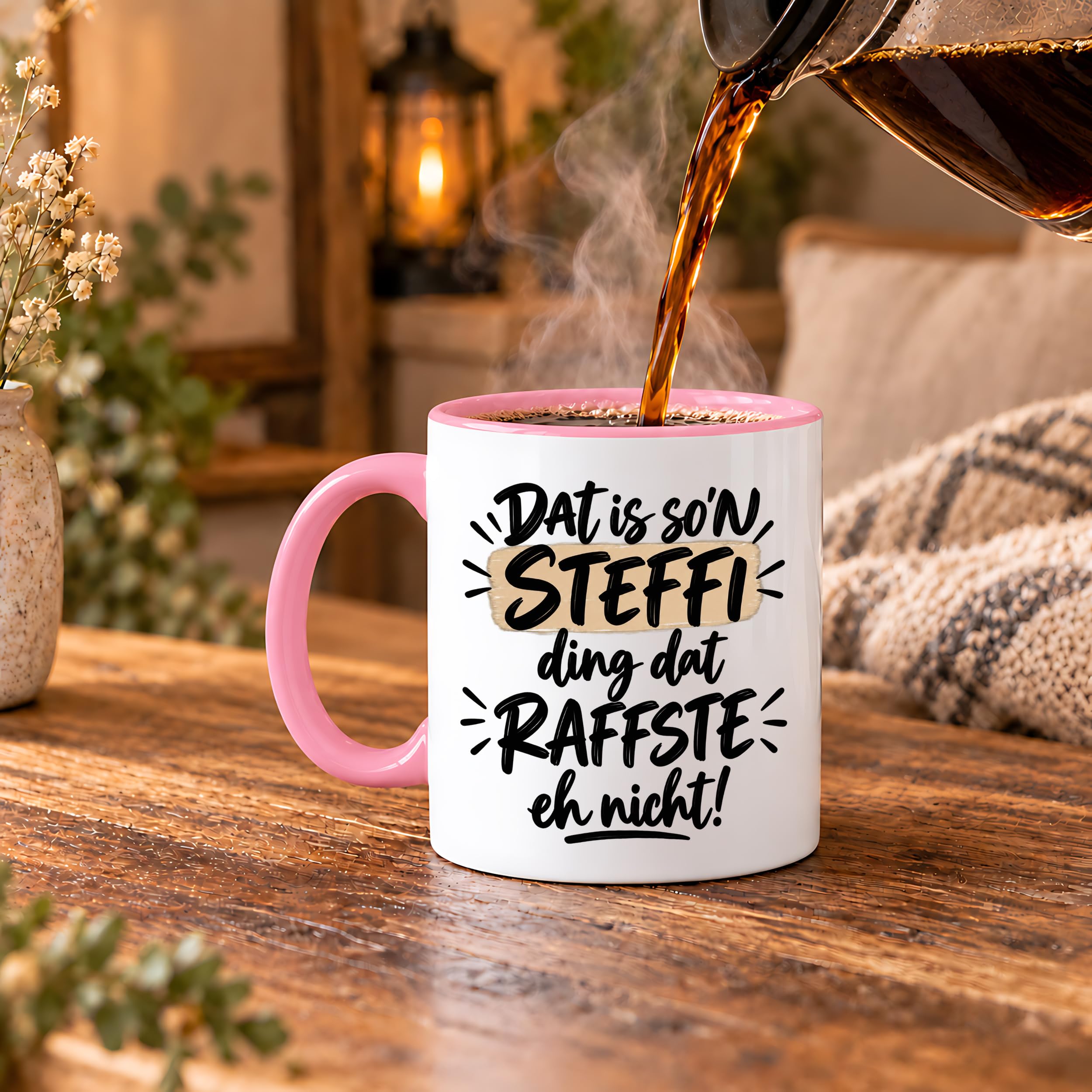 Herzbotschaft Tasse Steffi Dat is son Steffi Ding dat raffste eh nicht
