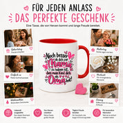 Herzbotschaft Tasse Geschenk Beste Oma der Welt Kaffeetasse