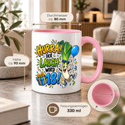 Herzbotschaft 18. Geburtstag Tasse Geburtstagsgeschenk für jungen Mann