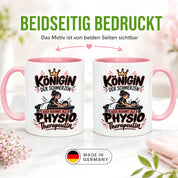 Herzbotschaft Tasse Physiotherapeutin Königin der Schmerzen Kaffeetasse