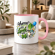 Herzbotschaft 14. Geburtstag Tasse Geburtstagsgeschenk Tasse für Teenager