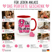 Herzbotschaft Tasse Fußpflege Kaffeetasse für Podologin mit lustigem Spruch