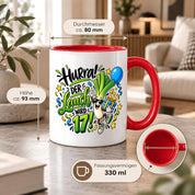 Herzbotschaft Tasse 17. Geburtstag – Kaffeetasse Geschenk für Jungen Mann