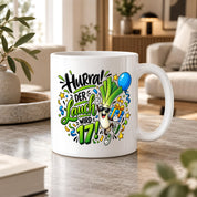 Herzbotschaft Tasse 17. Geburtstag – Kaffeetasse Geschenk für Jungen Mann
