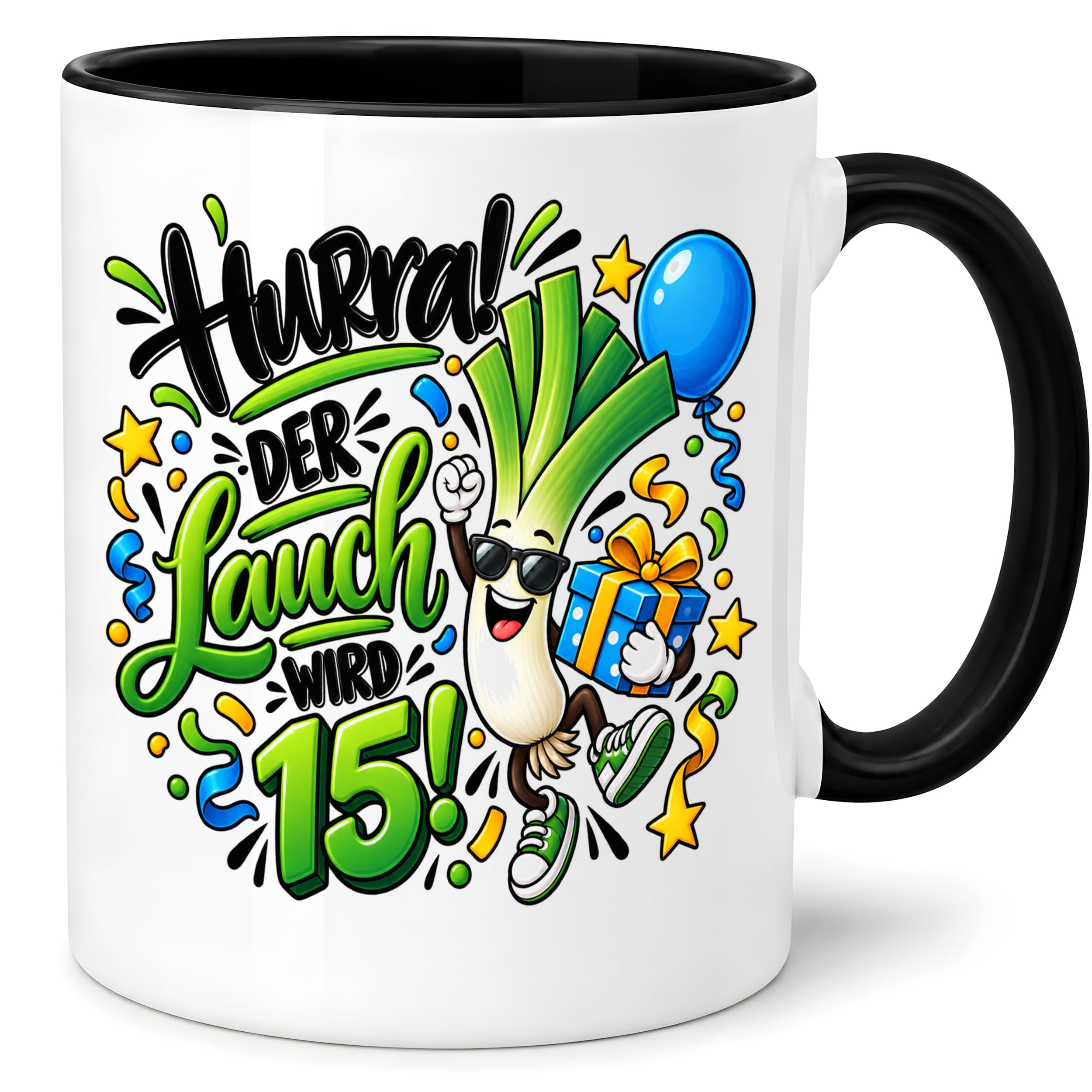 Herzbotschaft Tasse 15. Geburtstag Teetasse Geburtstagsgeschenk für Jungen