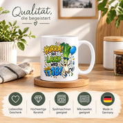 Herzbotschaft 18. Geburtstag Tasse Geburtstagsgeschenk für jungen Mann