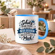 Herzbotschaft Tasse Geschenk Schatz Kaffeetasse für Freund Ehemann Teetasse