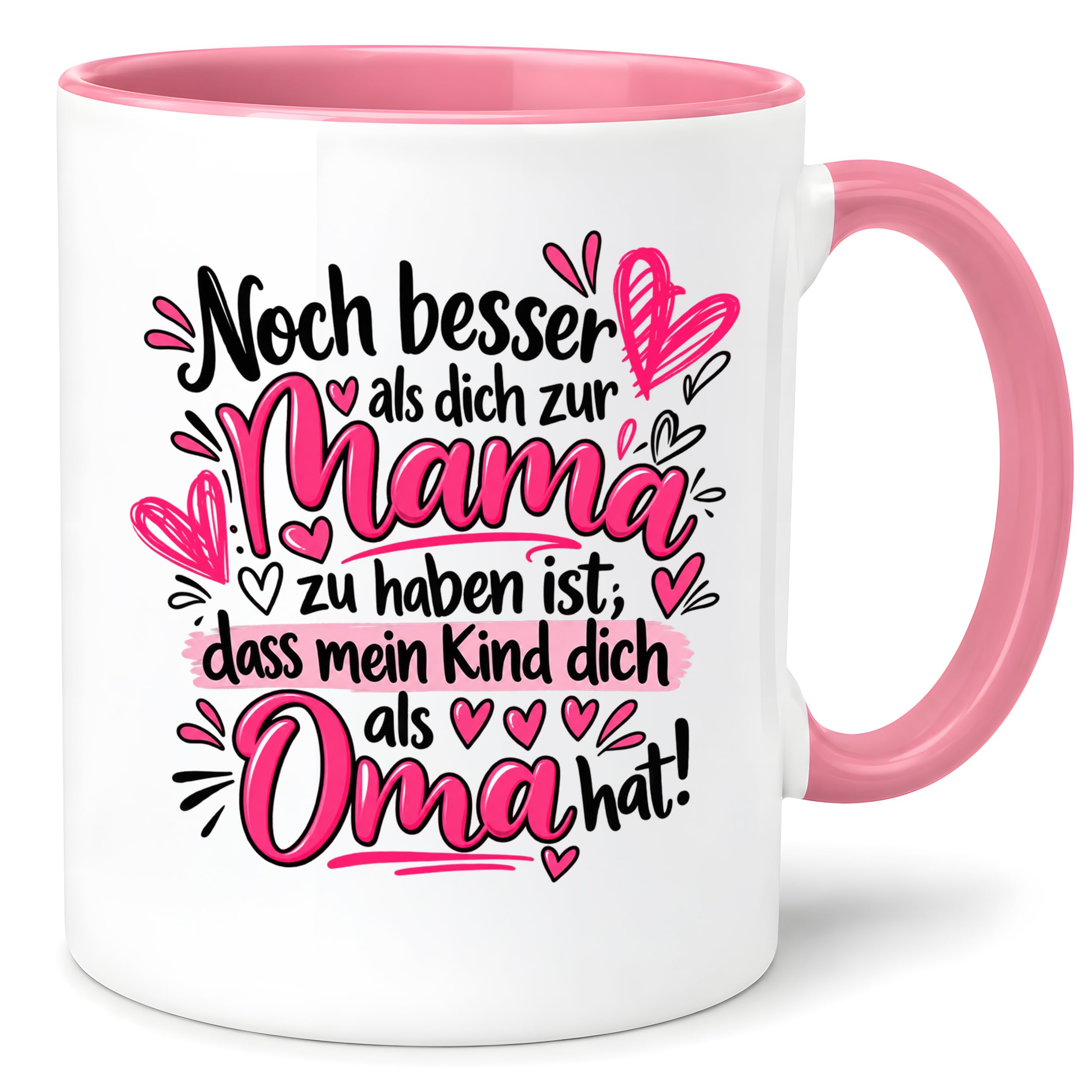 Herzbotschaft Tasse Geschenk Beste Oma der Welt Kaffeetasse