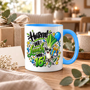 Herzbotschaft Tasse 16. Geburtstag – Kaffeetasse Geschenk für Jungen Mann